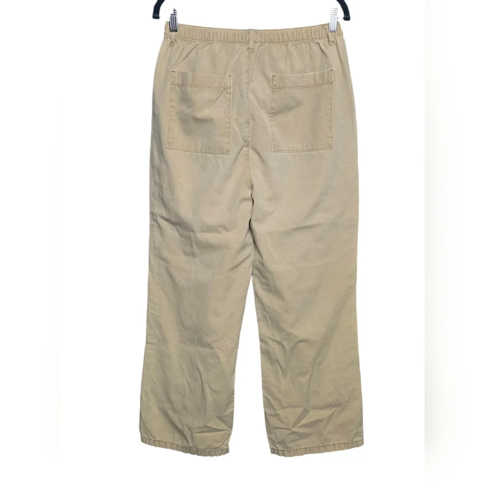 BP. Wide-Leg Elastic Waist Khaki Pants Sz M